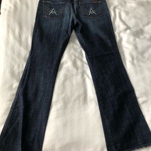 7 for all mankind A pocket dark-wash flare jeans